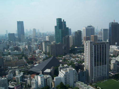 Vista dalla Tokyo Tower, primo punto di osservazione